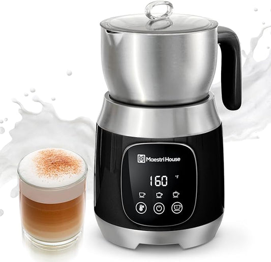 Maestri House Milk Frother, Variable Temp and Froth Thickness DualFro 600 Milk Frother Steamer