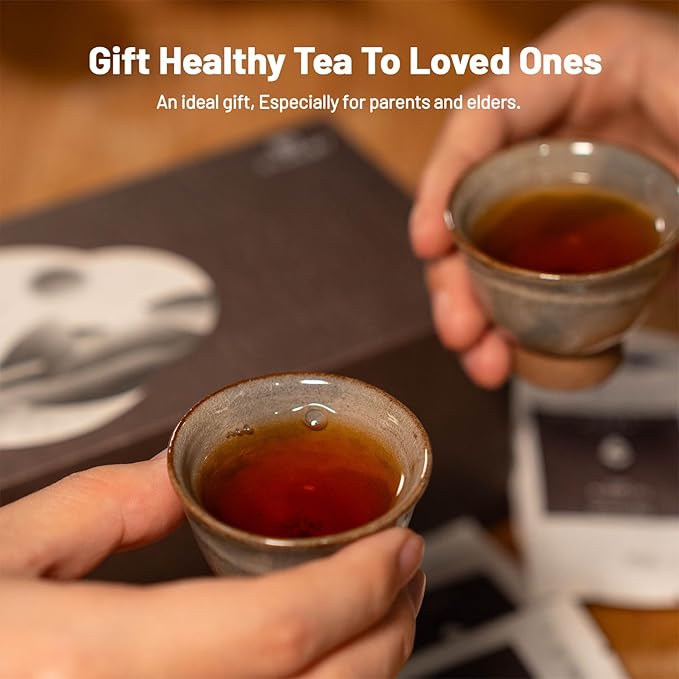iTeaworld Chinese Dark Tea Sampler, Includes Aged Pu'erh, Liu Bao, Anhua, Hubei, 20 Packs with 20