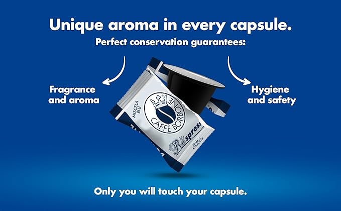 Caffè Borbone Nespresso Compatible Coffee Pods, Black Blend, Freshly Roasted and Packaged in Italy