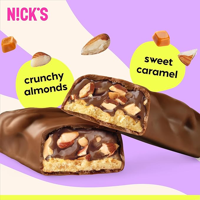 Nick's Protein Bars Chocolate | High Protein | Lowcalories | Low Carb Keto Friendly Snacks No Added