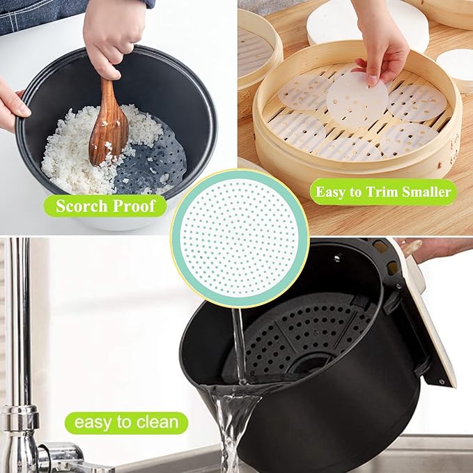 Multipurpose Silicone Liner for Steamer, Air Fryer, Pressure Cooker: Upgraded Reusable Air Fryer