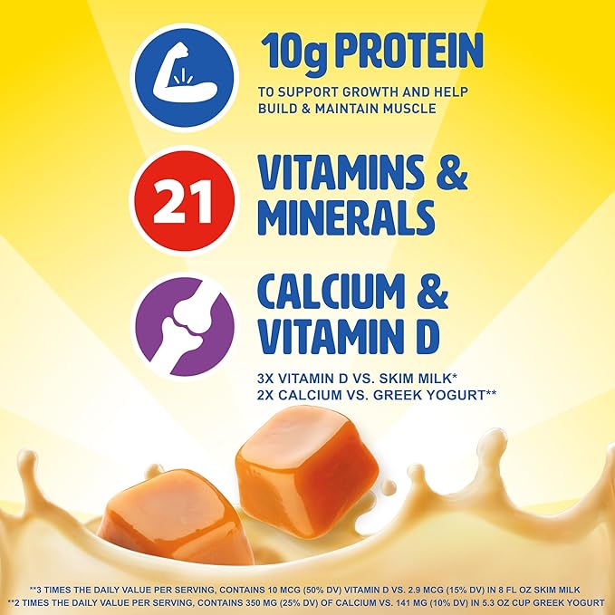 Carnation Breakfast Essentials Original Nutritional Drink, New Caramel Flavor, Ready-to-Drink, 10g