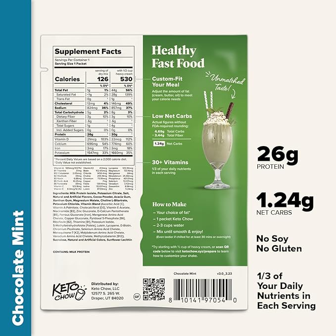 Keto Chow Elite Kit | Keto Meal Replacement Shake Powder | Nutritionally Complete | Low Carb Shakes