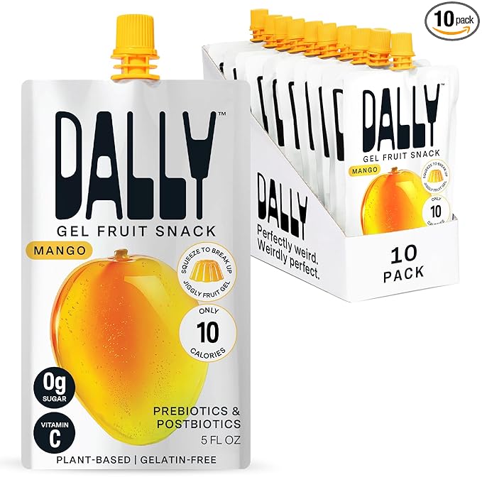 Dally Mango Drinkable Konjac Jelly (10 Pouches) ??10-Calorie, Zero Sugar Korean Fruit Snack