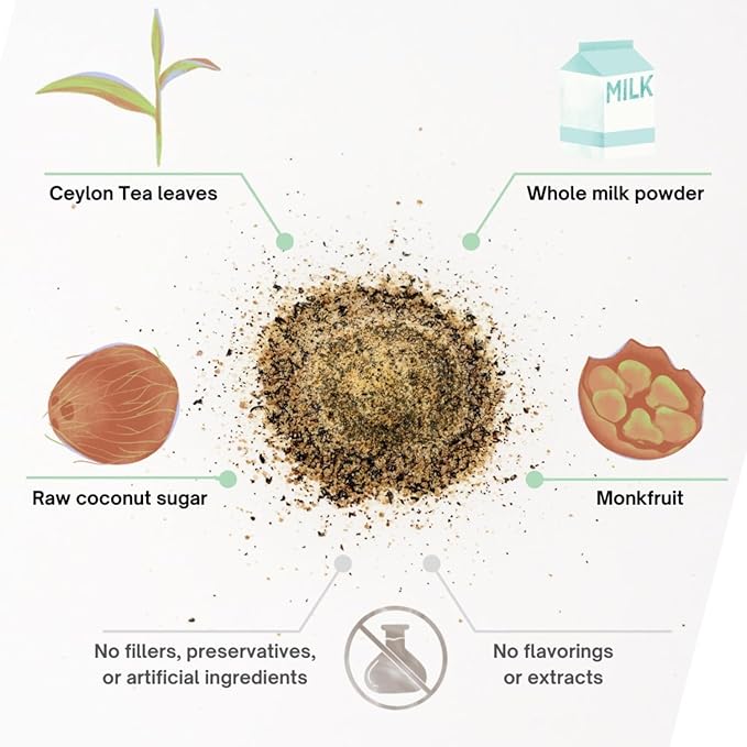Kola Goodies Lazy Girl Tea Masala Chai Powder – Spiced Indian Chai with Ceylon Tea, Cardamom
