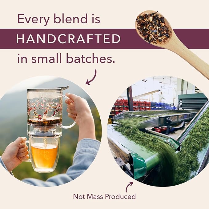 Herbal Tea Sampler – 5 Caffeine-Free Loose Leaf Blends for Sleep and Relaxation, Fruity and