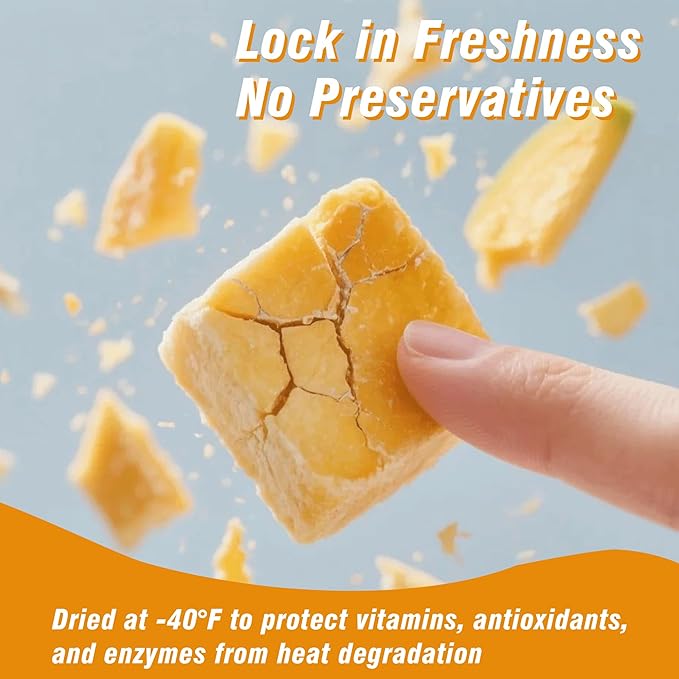 MATINÉE Freeze Dried Mangoes, Dehydrated Fruit, Dried Fruit Snack for Baking, Yogurt & Kids