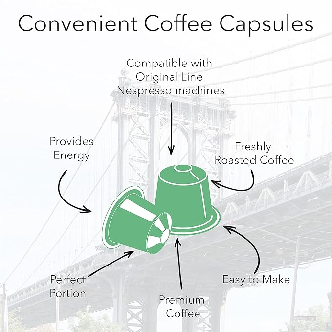 HiLine Espresso Coffee Pods, Dark Roast Coffee, 20 Count (Pack of 1), Single Cup Espresso Capsules