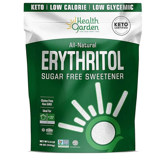 Health Garden Erythritol Sweetener - Non GMO - Gluten Free - Sugar Substitute - Keto Friendly