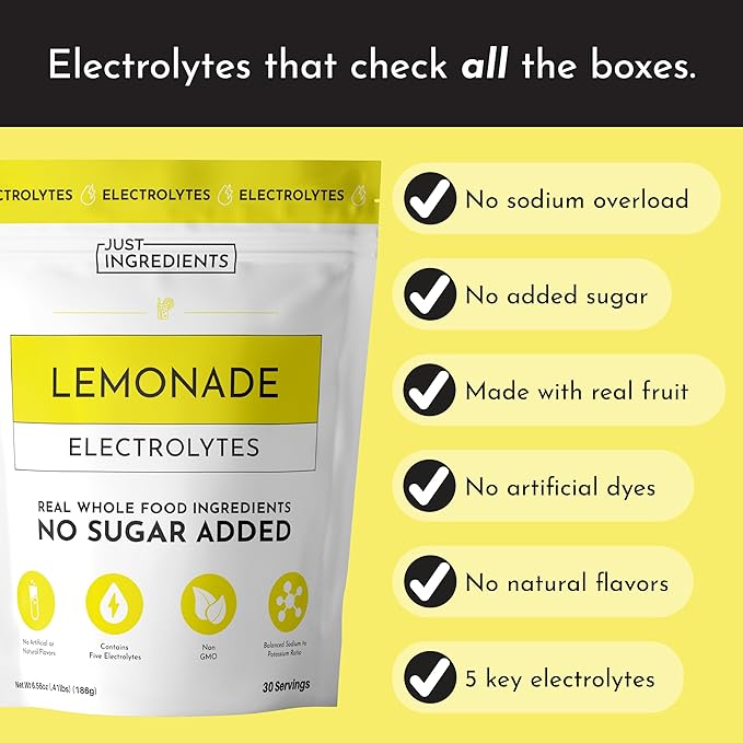 Lemonade Electrolytes ??30?‘Serving Hydration Drink Mix with Coconut Water, Sea Salt, and Trace