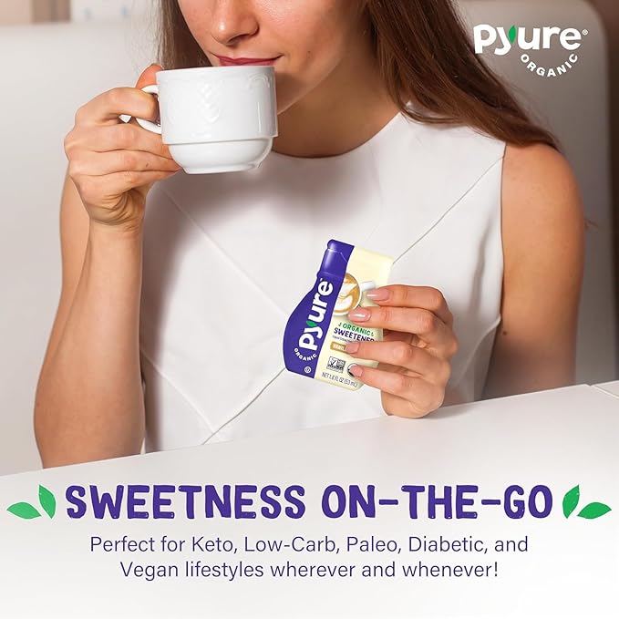 Pyure Organic Liquid Vanilla Stevia Drops | Stevia Liquid Sweetener Keto Sugar Substitutes | Zero
