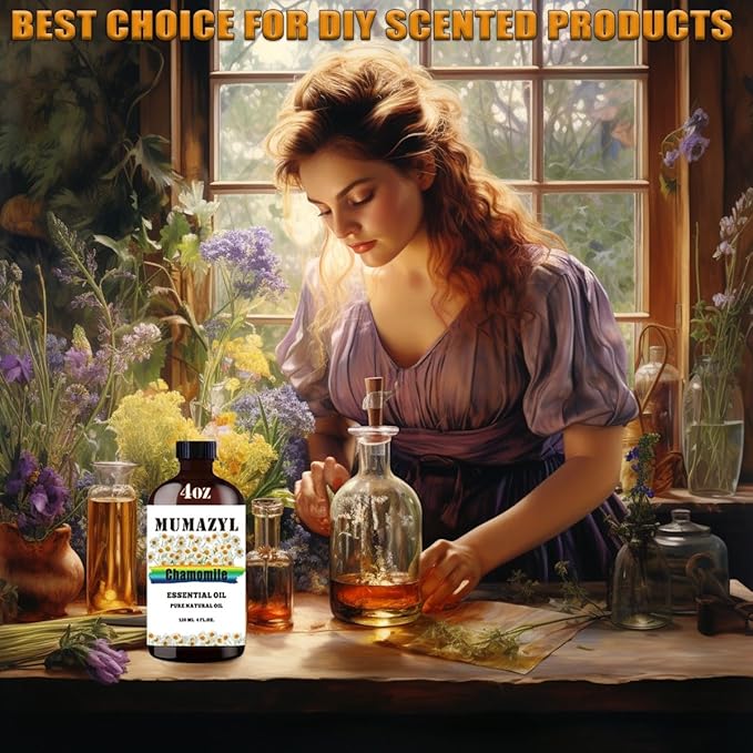 Chamomile Essential Oil, Chamomile Oil 4 Fl Oz 120ML for Diffuser Humidifier Yoga Cleaning DIY