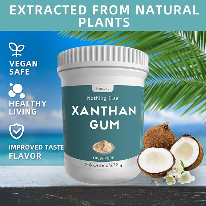 9.6 oz Food-Grade Xanthan Gum Powder, Pure Xanthan Gum for Baking Gluten Free, Xanthan Gum