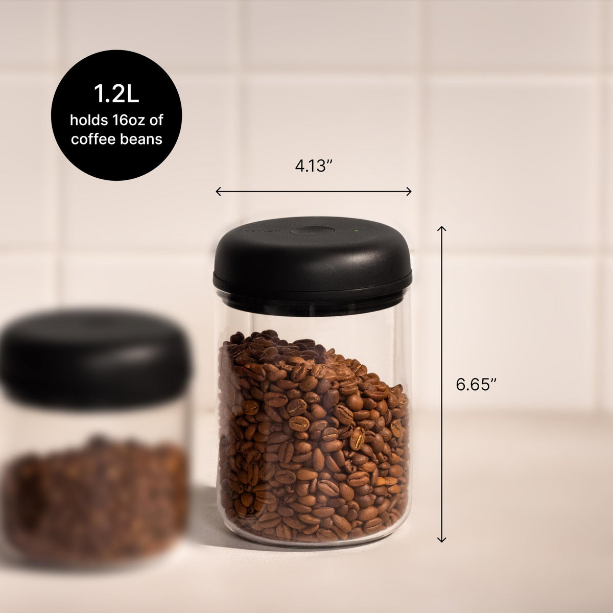 Fellow Atmos Electric Vacuum Coffee Canister 1.2L - Auto-Seal Steel