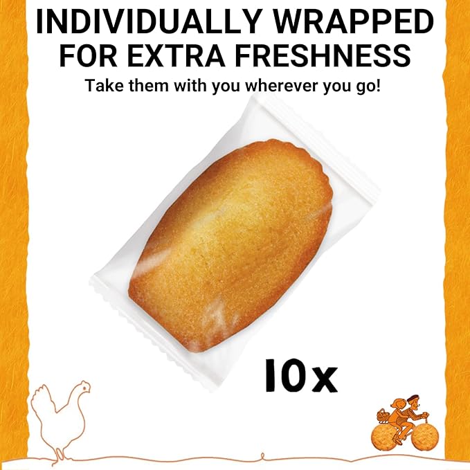 St Michel Traditional Madeleines French Sponge Cakes Made In France, Pack of 4 (250g each) Non-GMO.