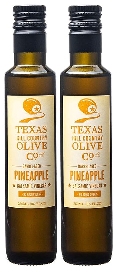 Pineapple Balsamic Vinegar - Gourmet Barrel Aged Infused Balsamic Vinegar - Great for Dressing