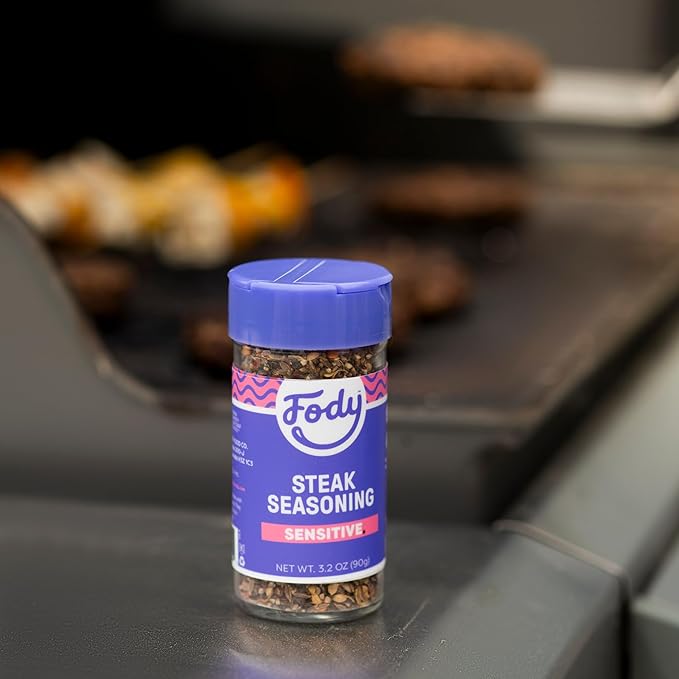 Fody Foods Steak Seasoning, 3.2 Oz, Garlic and Onion Free, Low FODMAP Certified, Gut & IBS