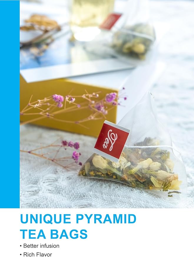 TeeLux Mint Jasmine Tea, 3g/bag, Mint with Jasmine, Lily, Osmanthus, Chrysanthemum, Fresh &