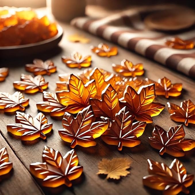 Real Maple Syrup Leaf Drop Candy -Maple Drop Hard Candy- 5oz Bag Maple Syrup Candies - Maple Sugar