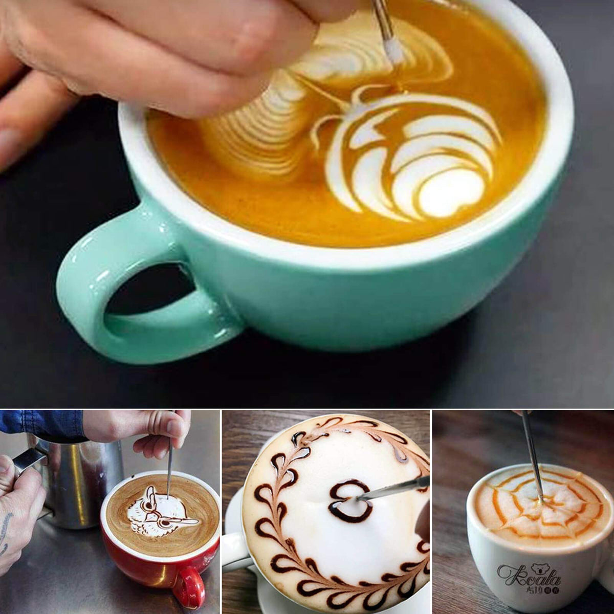 12oz Milk Frothing Pitcher, Stainless Steel Espresso Steamer Frother Cup