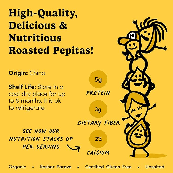 Nuts.com – Roasted Pepitas – 2 Lb Bag, Unsalted No Shell Pumpkin Seeds, Healthy Snack for Adults &