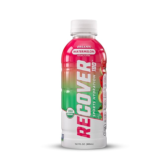 RECOVER 180 Organic Sports Hydration Drink, No Sugar Added, 20 Calorie Sports Beverage, Organic