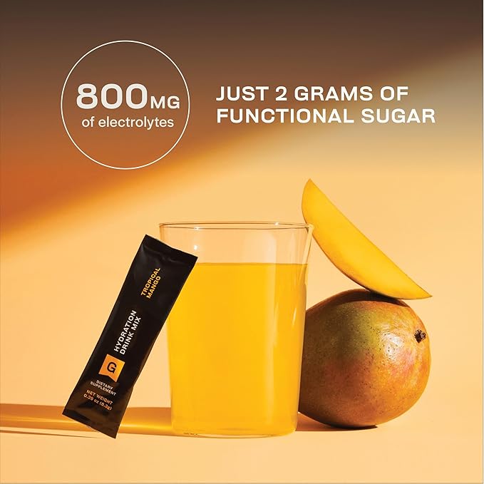 Gainful Hydration Powder Packets, Caffeine Free with Key Electrolytes Magnesium and Sodium, Energy