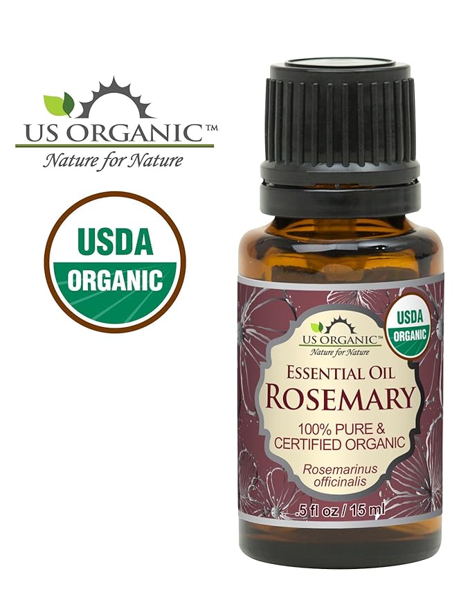 US Organic 100% Pure Rosemary Essential Oil, USDA Certified Organic 100% Pure, Steam Distilled, for