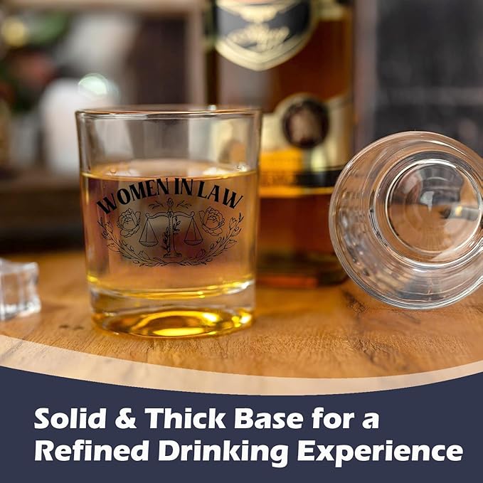 Lawyer Gifts for Women Whiskey Glasses 10 oz, Cool Gifts for Attorneys Lawyers, Women in Law Old