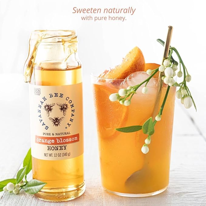 Savannah Bee Company Honey - Pure, Natural, Organic Raw Honey (12.00 Ounce (Pack of 1), Orange