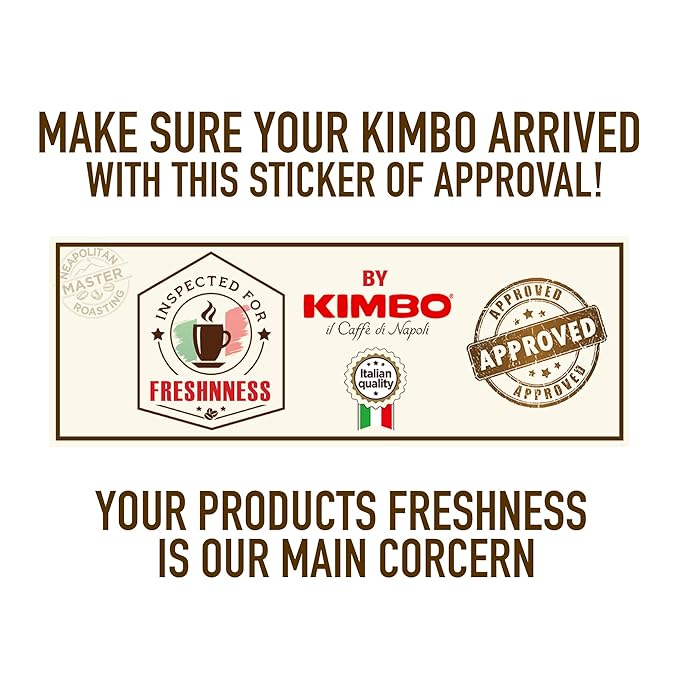 Kimbo Aroma Gold | 100% Arabica Whole Bean Coffee | Medium Dark Roast | 9/13 Intensity | 2.2 Lbs