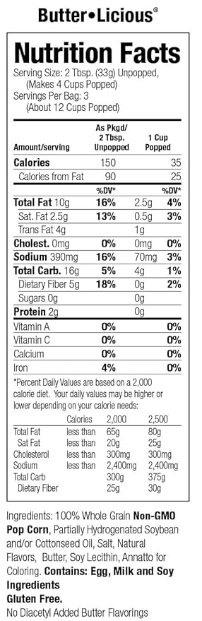 Jolly Time Value Pack Butter-Licious, Original Buttery Microwave Popcorn Snack, Gluten Free with