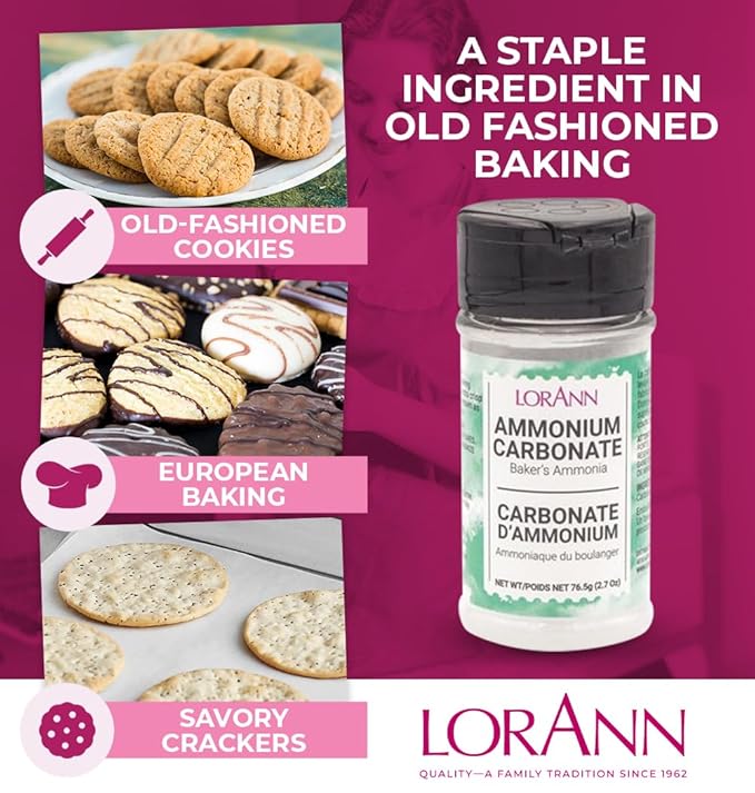 LorAnn Oils Baker's Ammonia (Ammonium Carbonate) - Ideal for Springerle & Thin, Crispy Cookies