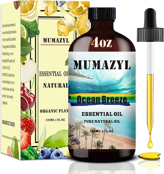 Ocean Breeze Essential Oil, Ocean Breeze Oil 4 Fl Oz 120ML for Diffuser Humidifier Yoga Cleaning