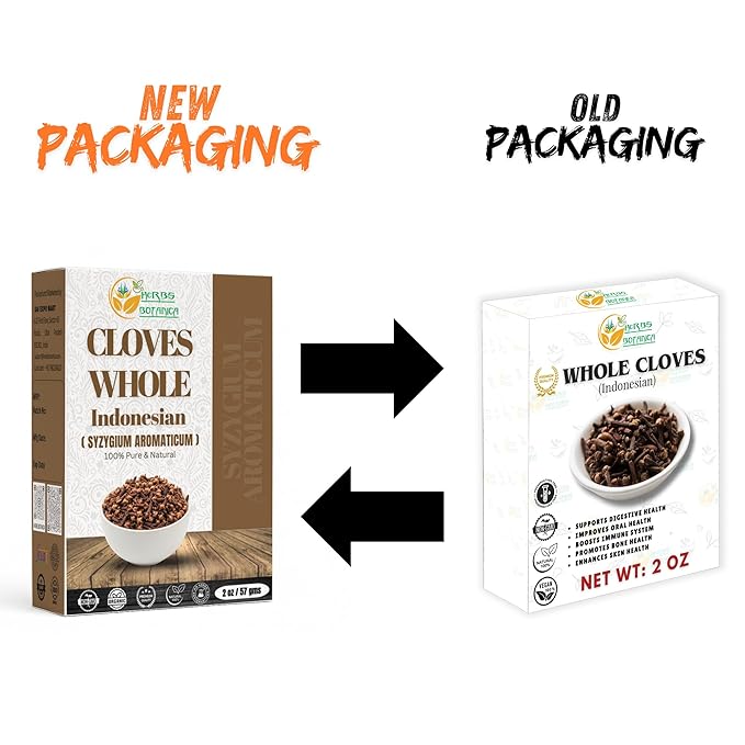 Herbs Botanica Cloves Whole Bulk Indonesian Premium Quality, Non-GMO, Gluten-Free Perfect for