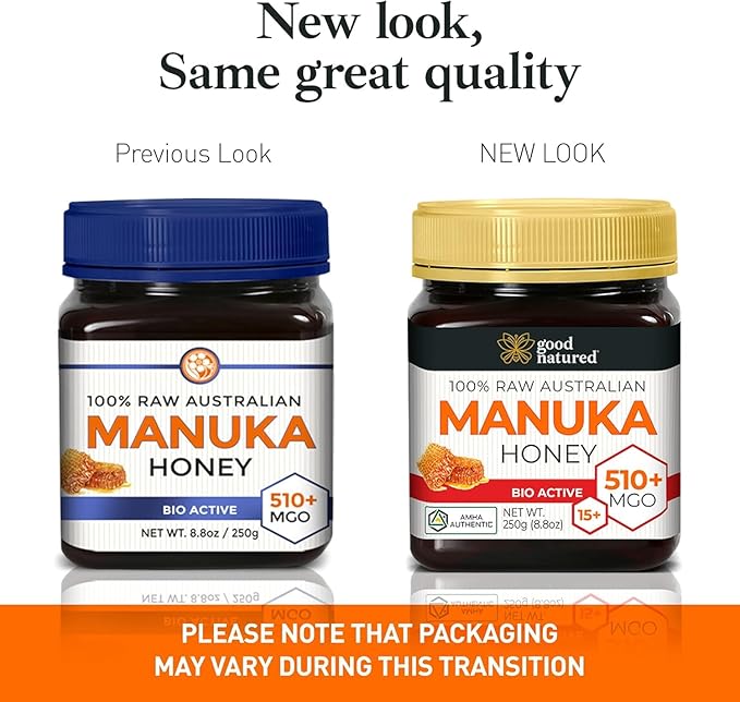 Good Natured Manuka Honey (MGO 510+) - High Grade Raw Manuka Honey Medical Grade, Non-GMO