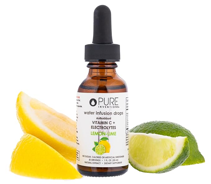Pure Inventions - Lemon Lime Water Infusion Drops - Antioxidants, Vitamin C & Electrolytes - Health