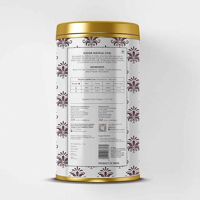 TGL Co. Chai ??Spiced Black Tea Bags | Bold Indian Chai with Real Spices | Strong & Aromatic |