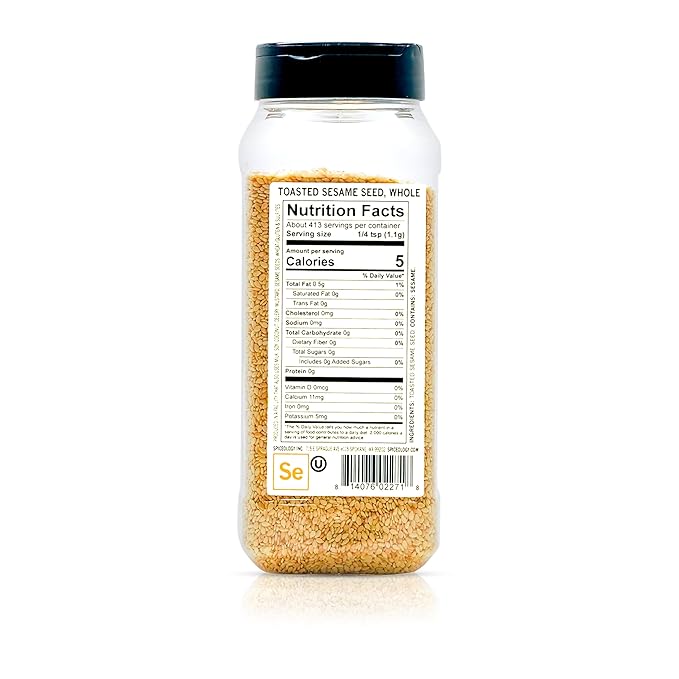 Spiceology – Toasted Sesame Seeds – Nutty, Crunchy Garnish for Asian, Middle Eastern & Global