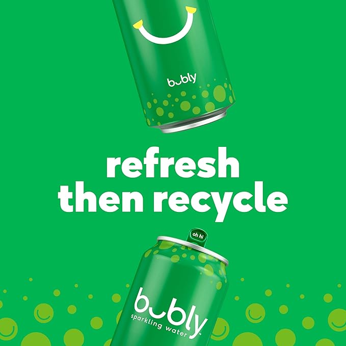bubly Sparkling Water, 6 Flavor Variety Pack (Blackberry, Lime, Cherry, Grapefruit, Strawberry