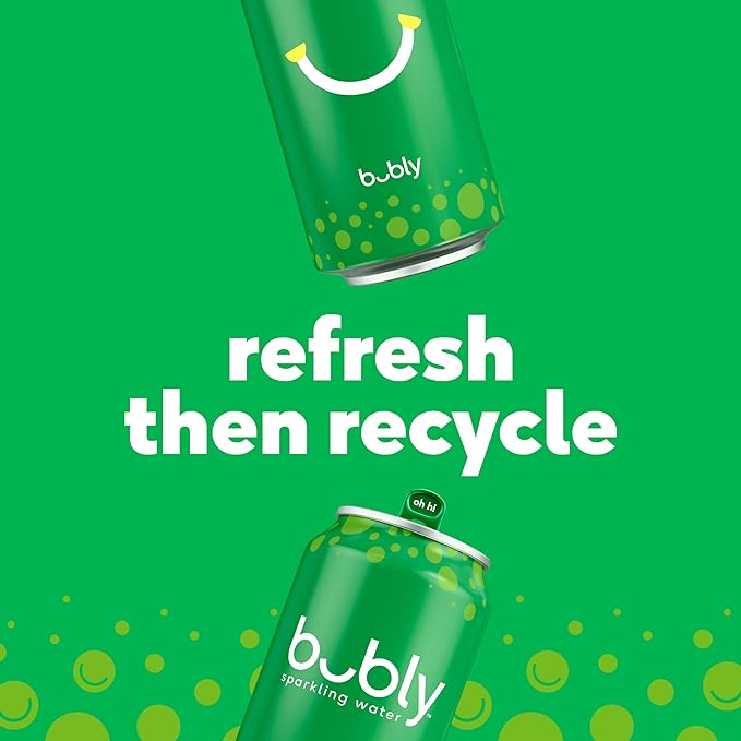 bubly Sparkling Water, Lime Yours 3 Flavor Variety Pack (Lime, Cherry, Blackberry), Zero Sugar &