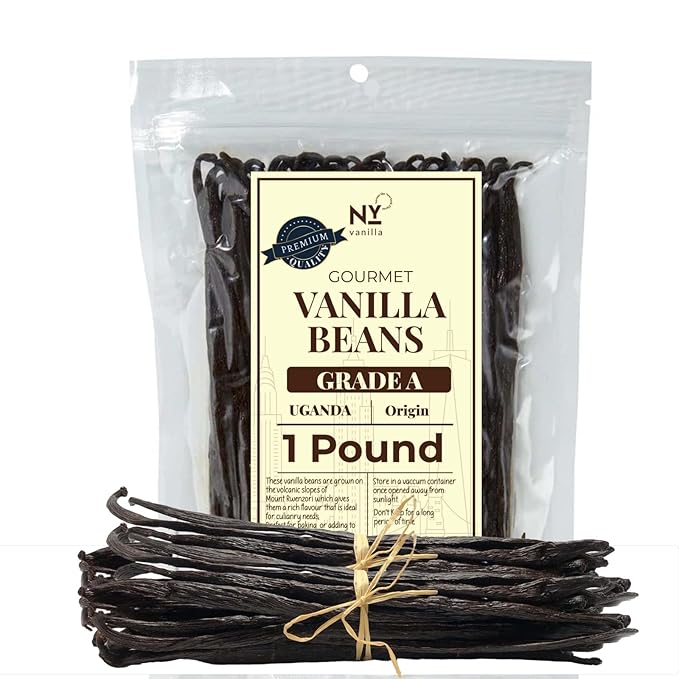 1 LB Bulk Vanilla Beans Grade A + | Vanilla Bean Pods For Making Vanilla Extract | Non-GMO |