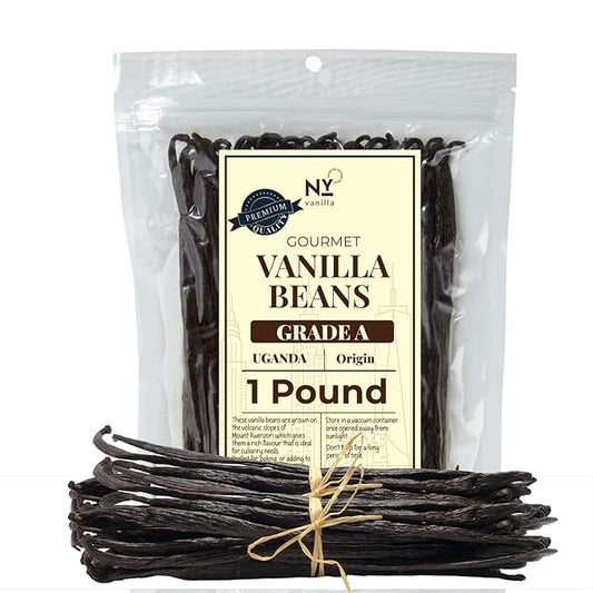 1 LB Bulk Vanilla Beans Grade A + | Vanilla Bean Pods For Making Vanilla Extract | Non-GMO |