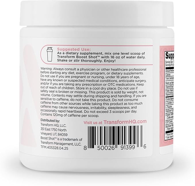 TransformHQ Boost Shot (28 Servings, Cotton Candy) | Energy Without The Crash - Gluten Free, Non-GMO