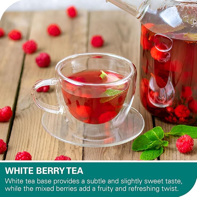 WT WEETEE Organic White Tea Bags, Organic Pure White Tea 100 Count, Mellow & Smooth, Perfect for