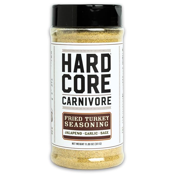 Hardcore Carnivore Limited Edition Fried Turkey Seasoning (11 oz Shaker) Texas-Made Blend for