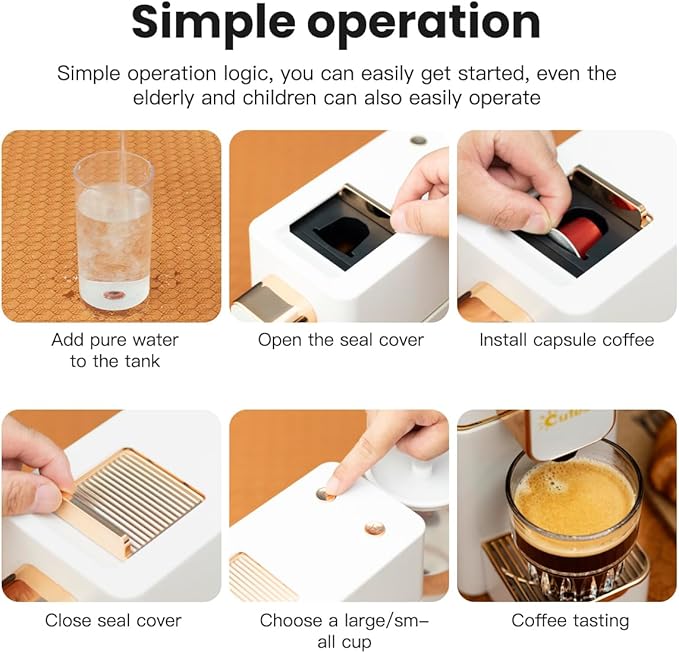 Espresso Machine for Coffee Capsules Compatible with Nespresso OriginalLine Machine, Espresso Maker