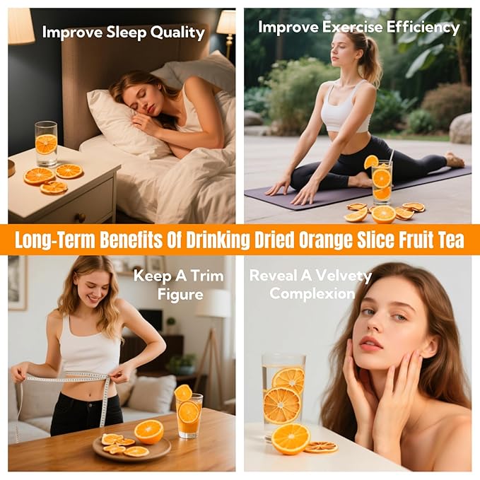 Premium Dried Orange Slices 8.8oz/250g,Dehydrated Orange Slices NO Addtives,Dried Oranges No Sugar