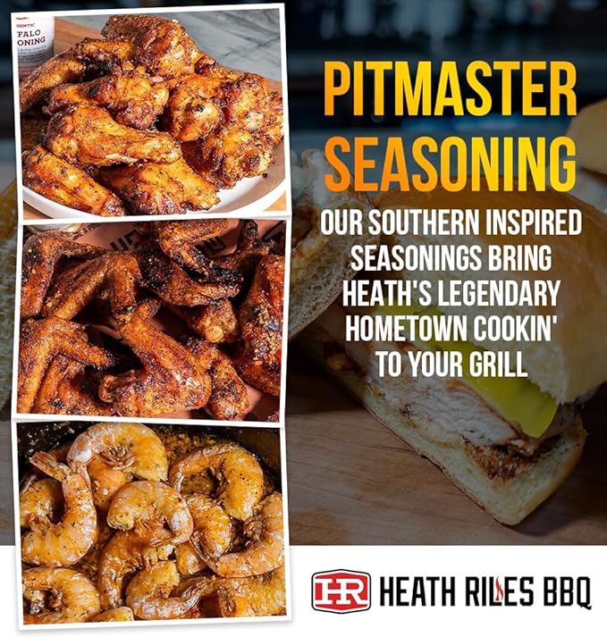 Heath Riles BBQ Rub - Buffalo Seasoning, Champion Pitmaster Recipe, Legendary Rubs For Smoking &