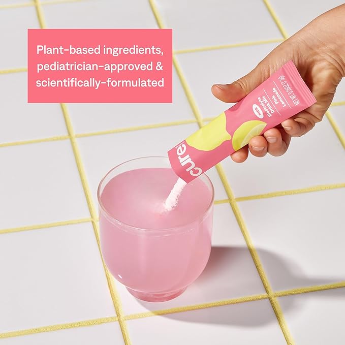 Cure Hydration Kids Electrolyte Drink Mix | Plant-Based Pediatrician Formulated Rehydration | No